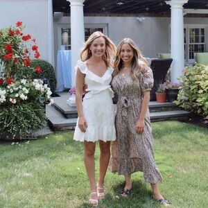 ASTR the label eyelet white mini dress with open back